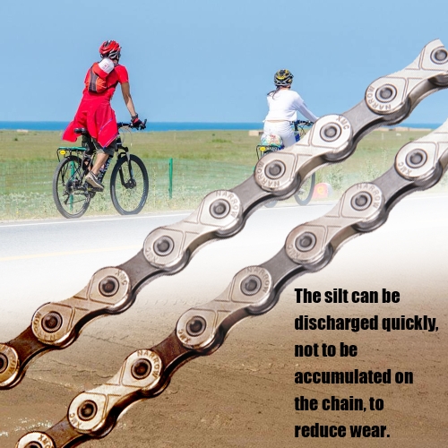 

Silver Mountain Bike Road Bicycle Accessories Practical Bicycle Chain for 6 / 7 / 8 Speed