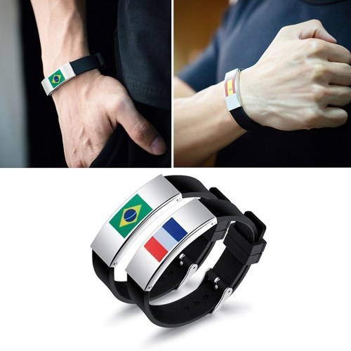 

2018 Football World Cup Flag Pattern Sports Bracelet