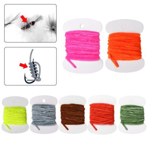 

8PCS 3.0m Fly Fishing Worms Chenille Floss Line Thread Woolly Fly Tying Materials