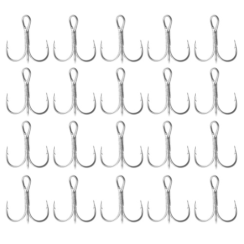 

20pcs Strong Treble Hooks #2 / #4 / #6 / #8 / #10 Fishhook Fishing Terminal Tackle