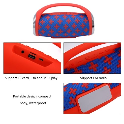 

Mini BT Speaker Portable Wireless Boombox Outdoor Mutifunctional Stereo Surround Speakers