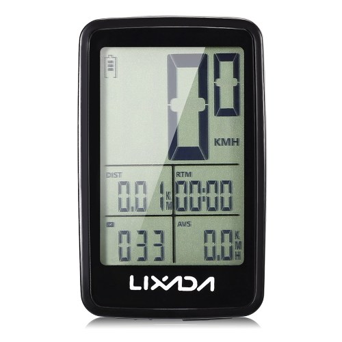 LIXADA USB Rechargeable Wireless Bike Computer Bicycle Speedometer