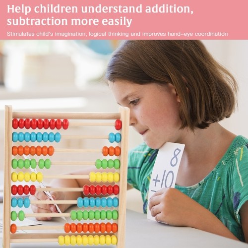 Wooden Abacus Toy Math Wooden Toy Numbers Educational Game Perfect Toddler Toys Logical Thinking Toys Enlightenment Training Aid