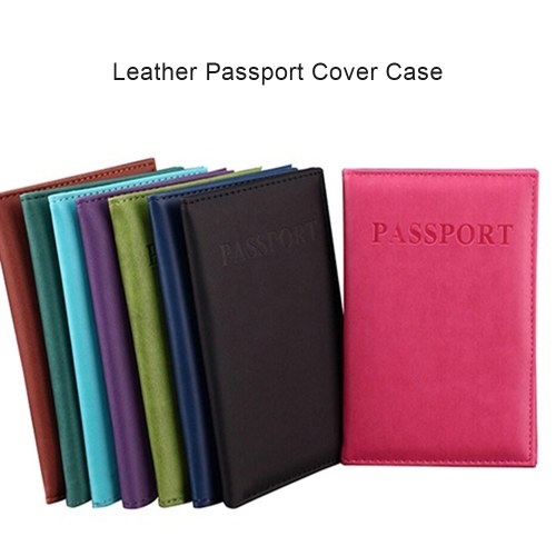 Leather Travel Passport Holder Case