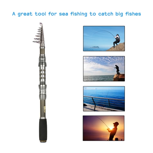 

1.8M / 2.1M / 2.4M / 2.7M / 3.0M / 3.3M Superhard Ultralight Carbon Telescopic Fishing Rods Casting Fishing Rod Powerful & Highly sensitive