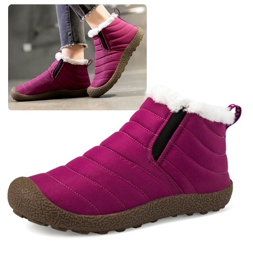 

Warm Snow Boots Women Men Winter Slip On Snow Boots