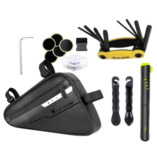 WEST BIKING Bicycle Bag Repair Tool Multi-function Suit Face Mask Tire Repair Kit