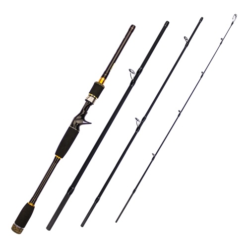 Portable 4-Section Spinning/Casting Fishing Rods Carbon Fiber Telescopic Fishing Pole for   Saltwater and Freshwater
