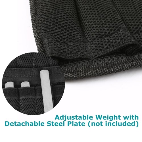 Max Loading 15kg Adjustable Vest Weight Exercise Weight Loading Cloth Strength Training with 6kg Leg Weight 5kg Arm Weight (Empty) 