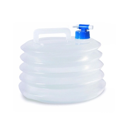 Campleader Outdoor Collapsible Water Bag PE Folding Bucket Portable Folding Water Bag Plastics Water Bag with Lid