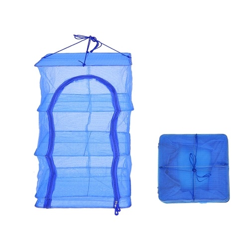 

35 * 35 * 65 cm Folding 4 Layers Fish Mesh Hanging Drying Net Food Dehydrator Fish Vegetable Dryer Net Drying Rack