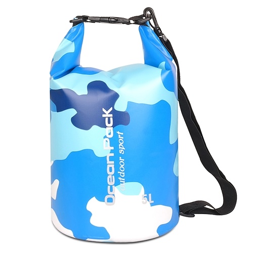 

5L Waterproof Dry Bag Roll Up Dry Compression Sack Large Capacity Bucket Bag For Camping Drifting Swimming