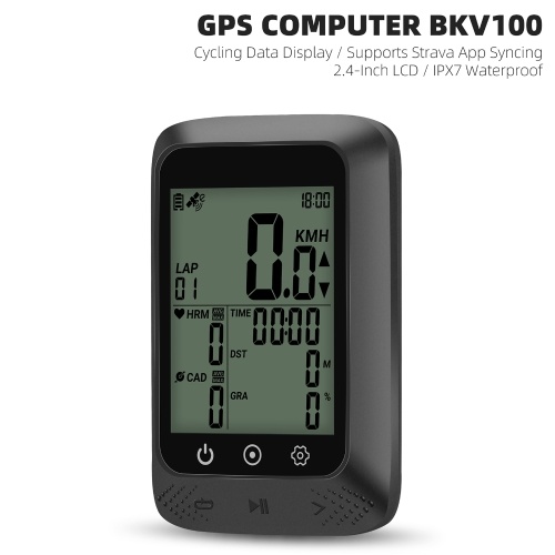 WEST BIKING Bicycle SpeedoMeter Waterproof Cycle Route Navigation Mileometer Multi-functional Digital Bike Speedometer Full Screen Mobile Phone APP Control Cycle Stopwatch 