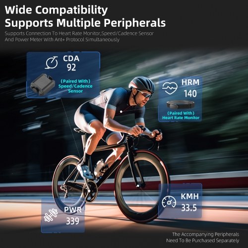 WEST BIKING Bicycle SpeedoMeter Waterproof Cycle Route Navigation Mileometer Multi-functional Digital Bike Speedometer Full Screen Mobile Phone APP Control Cycle Stopwatch 