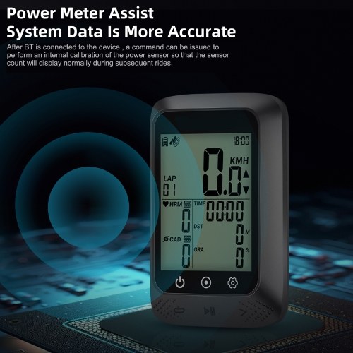 WEST BIKING Bicycle SpeedoMeter Waterproof Cycle Route Navigation Mileometer Multi-functional Digital Bike Speedometer Full Screen Mobile Phone APP Control Cycle Stopwatch 