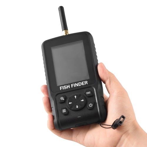 Portable Fish Finder Wireless 2.6in LED Color Screen Design Ideal for Long-distance Fishing High Bright Detection Depth Range 2.6-160ft 90° 433MHz Sonar Frequency 125 KHz Fishing Gear and Equipment 