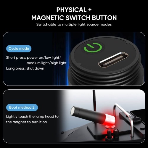 Boat Navigation Lights for Fishing Bait Boat LED Boat Lights Waterproof with 300-500M Long-Distance  IP67 Waterproof Three-Level Brightness Adjustment Strong Magnetic Suction Type-C Charging 