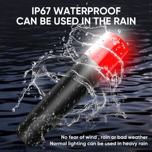 Boat Navigation Lights for Fishing Bait Boat LED Boat Lights Waterproof with 300-500M Long-Distance  IP67 Waterproof Three-Level Brightness Adjustment Strong Magnetic Suction Type-C Charging 