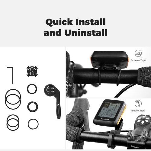 COOSPO BC200 Wireless Bike Computer Waterproof Bicycle GPS Computer with Auto Backlight LCD Screen BT Speedometer Odometer for Road Bike MTB 