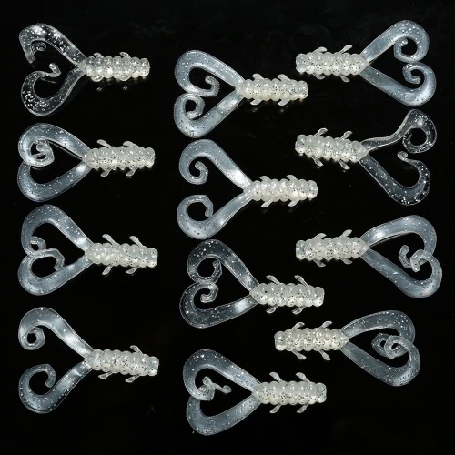 

Trulinoya 12PCS 0.9g/ 43mm 3D Soft fish Fishing Lures Swimbaits Plastic Artificial Soft Lures Fishing Tackle Fish