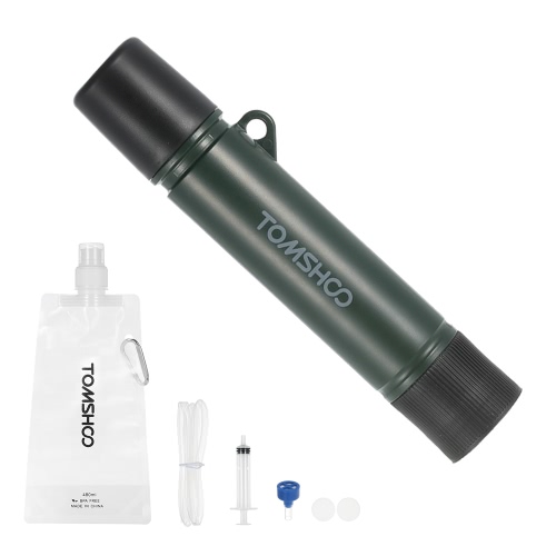Survival Portable Water Filter Straw Purifier Camping trekking Outdoor Carbon