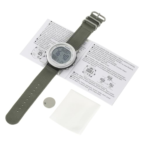 

SUNROAD Fishing Barometer Watch Men Women Outdoor Digital Sports Watch Multi-functional Hiking Watch Weather Forecast Altimeter Thermometer
