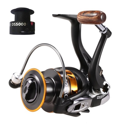 12+1BB 5.1:1 Gear Ratio Lightweight Spinning Fishing Reel with Free Spare Spool for River Lake Sea Fishing