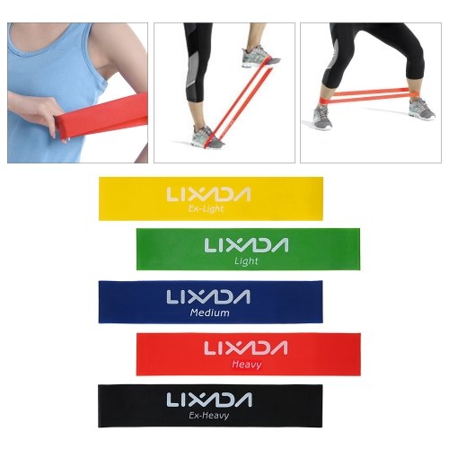 

Lixada 5PCS Спортивная тренировочная лента для тренировки сопротивления для эластичной группы для тренировки ног и силы