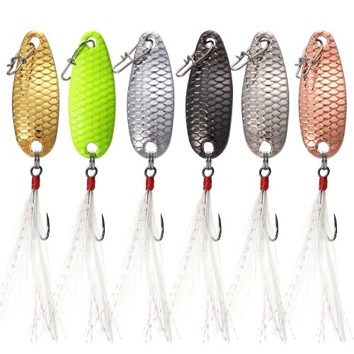 

6pcs Multi Colors Mini Metal Spoon Lures Set
