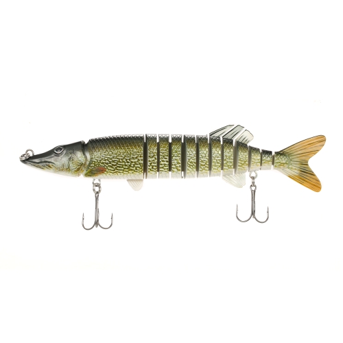 

Lixada 12 "/ 218g Lifelike Multi-jointed 13-segement Pike Muskie Fishing Lure Swimbait Crankbait Hard Bait Fish Treble Hook Tackle