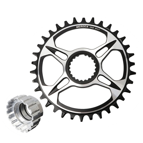 

MEROCA 32T/34T/36T/38T Mountain Bike Hollow Integrated Crankset Bicycle Accessories Bike Crankset Tooth Plate Compatible with M6100/M7100/8100/9100