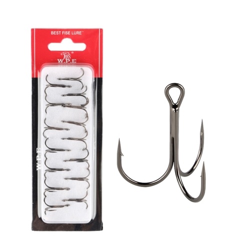 

10pcs Fishing Treble Hooks Kit High Carbon Steel Barbed Fish Hooks