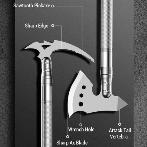 Survival Shovel Axe Camping Tool Set Folding Portable Survival Gear for Outdoor Camping 