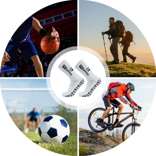 Football Grip Socks 39-46 Anti-Slip Sports Socks for Men and Women Perfect for Football Running Cycling Daily Use 4 or 6 Pairs Football Grip Socks 