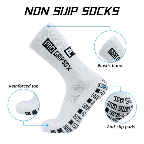 Football Grip Socks 39-46 Anti-Slip Sports Socks for Men and Women Perfect for Football Running Cycling Daily Use 4 or 6 Pairs Football Grip Socks 