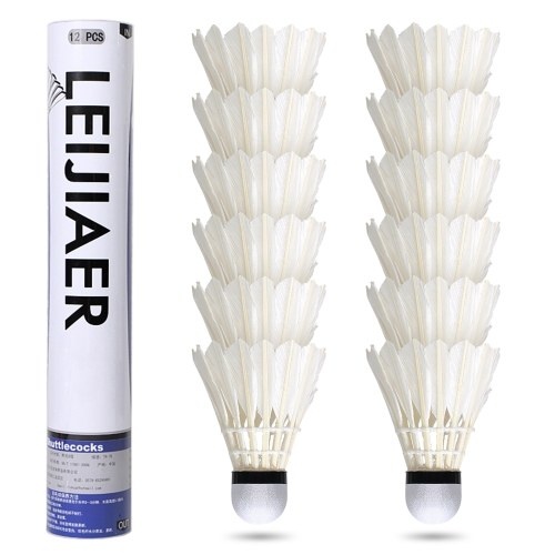 Des navettes en plumes pour Badminton Outdoor 12-Pack Débutants Badminton Shuttlecocks pour les balles de badminton à l'intérieur et à l'extérieur