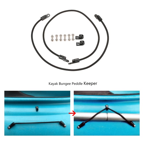 カヤックでカヌーボートのための2個の12「バンジーパドルホルダーパドルキーパーロッドホルダーロッドキーパーバンジーコード