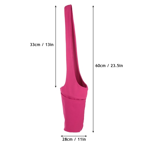 

Yoga Mat Bag Sling Carrier w/ Large Side Pocket & Zipper Pocket Fits Most Size Mats