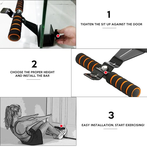 

Adjustable Doorway Sit up Portable Sit-up Bar Exercise Tool Sit-up Bar for Fitness Workout Exercise Sports