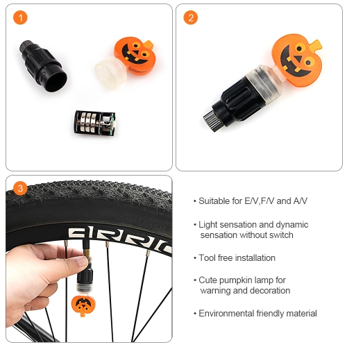 

LED Bike Valve Light Bicycle Wheel Signal Light Cycling Bike Valve Lamp Bike Front Rear Valve Cap Light