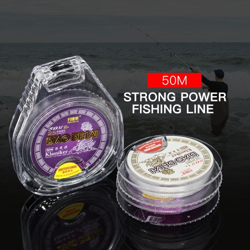 50M Fishing Line Monofilament Fishing Line Strong Abrasion Nylon Fishing Sub Main Line