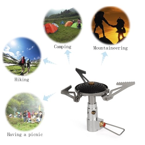 

Outdoor Camping Stove Foldable Gas Stove Pocket Gas Cooking Stove Picnic Backpacking Stove