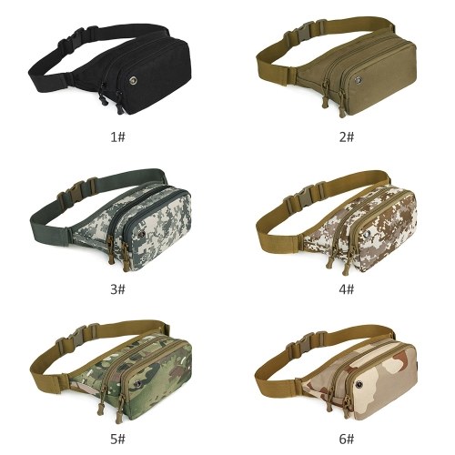 

Outdoor Sports Waist Bag Trendy & Retro 900D Oxford Tactical Camouflage Cycling Bag Small Portable Single Shoulder Chest Bag