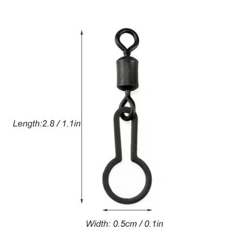 

20Pcs Swivel Racket-shape Fishing Swivel Snap Carp Fishing Terminal Tackle