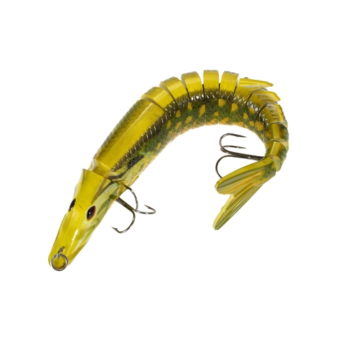 Lixada 12 "/ 218g Lifelike Multi-jointed 13-segement Pike Muskie Fishing Lure Swimbait Crankbait Hard Bait Fish Treble Hook Tackle