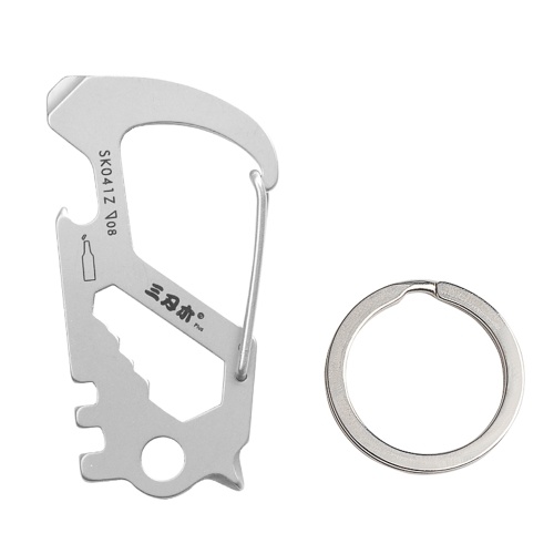 

Multifunctional Carabiner Keychain Stainless Steel Survival Gear Pocket Tool