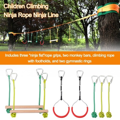 

Children Climbing Rope Exercise Line Obstacle Training Equipment Kids Fun Slack Line Outdoor Children's Sports Equipment