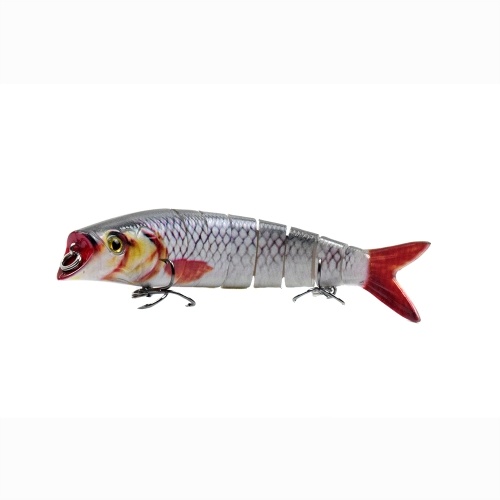 

5.5in / 0.76oz Bionic Multi Jointed Hard Bait S Swimming Action Fishing Lure 8 Segment Sinking Fishing Lure VIB Bait Crankbait 3D Eyes Lifelike Artificial Fishing Lures Hook with Treble Hooks Tackle