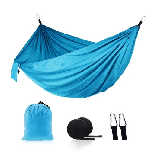 

Nylon Hammock Widened Indoor Outdoor Swing Camping Supplies 210T Nylon Beach Hammock Travel Hiking Hammock