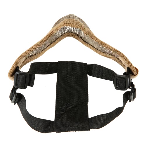

Lower Half Face Mask Metal Steel Net Mesh Tactical Hunting Military Airsoft Protective Mask